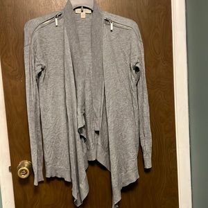 Michael Kors gray open asymmetrical cardigan size S